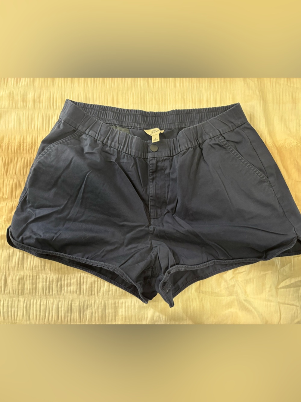 Women’s Navy Elastic-Waist Shorts J Crew city fit